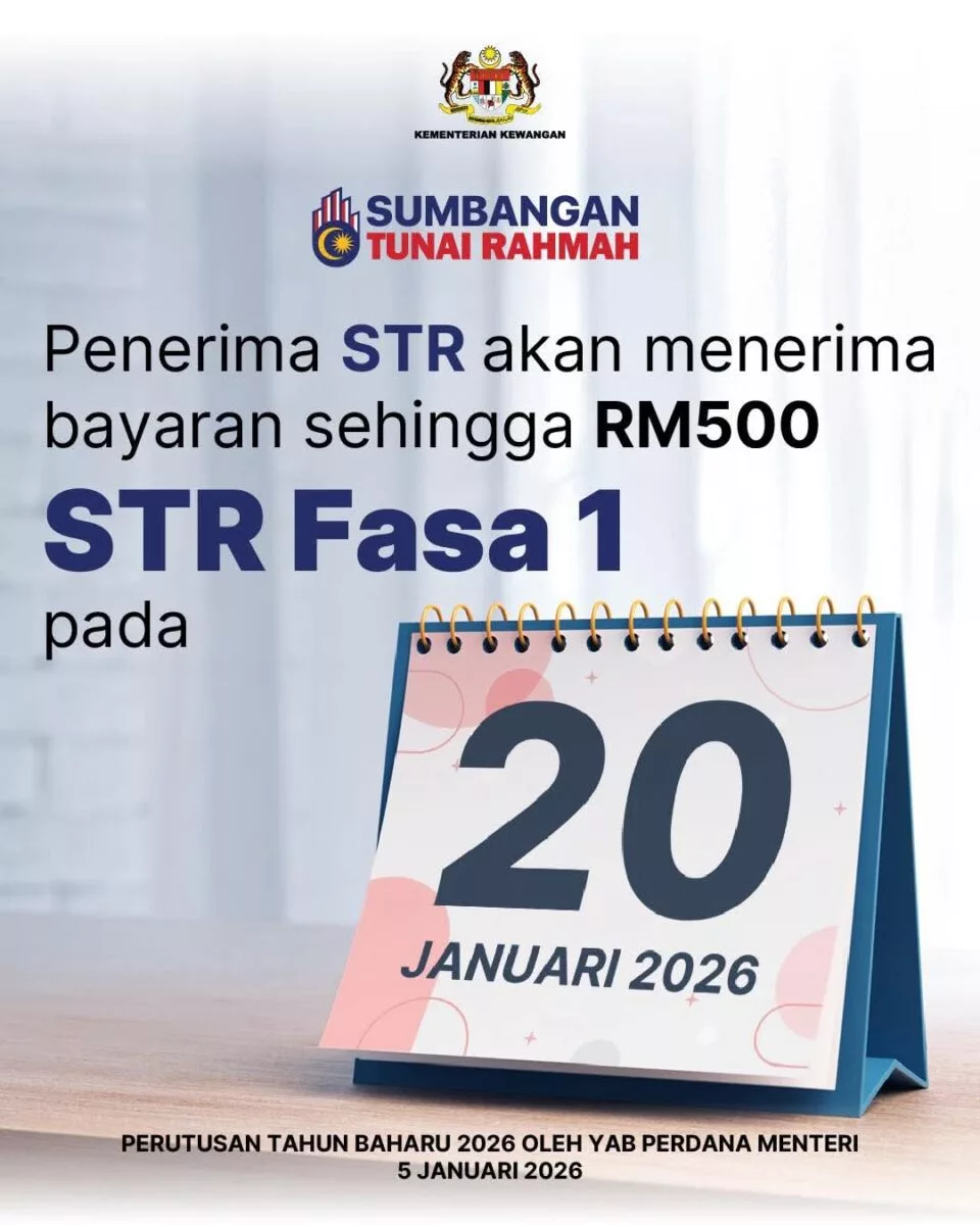 STR Fasa 1 2026 Mula Disalurkan Hari Ini, Lima Juta Penerima Terima Bantuan Awal Tahun