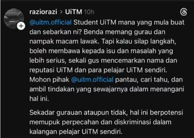 Tular ‘Kempen Tangkap Orang Kelantan’ di UiTM, Cetus Kebimbangan Unsur Diskriminasi