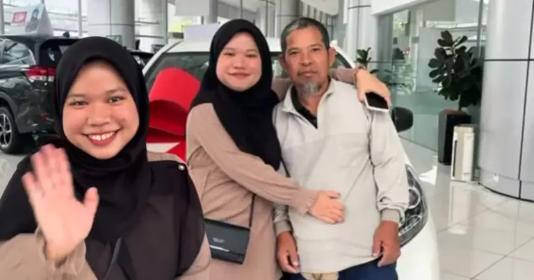Hadiahkan Kereta Pertama Buat Ayah Tercinta! Pengorbanan Gadis Ini Raih Pujian Netizen