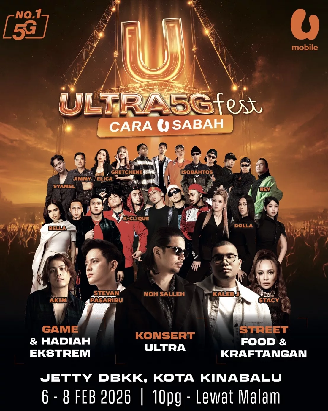 Astro Home of Live Kembali! Amir Masdi, Aisha Retno, Kaka Azraff & Barisan Bintang Popular Gegarkan Festival ULTRA5G U Mobile Cara U Sabah Minggu Ini