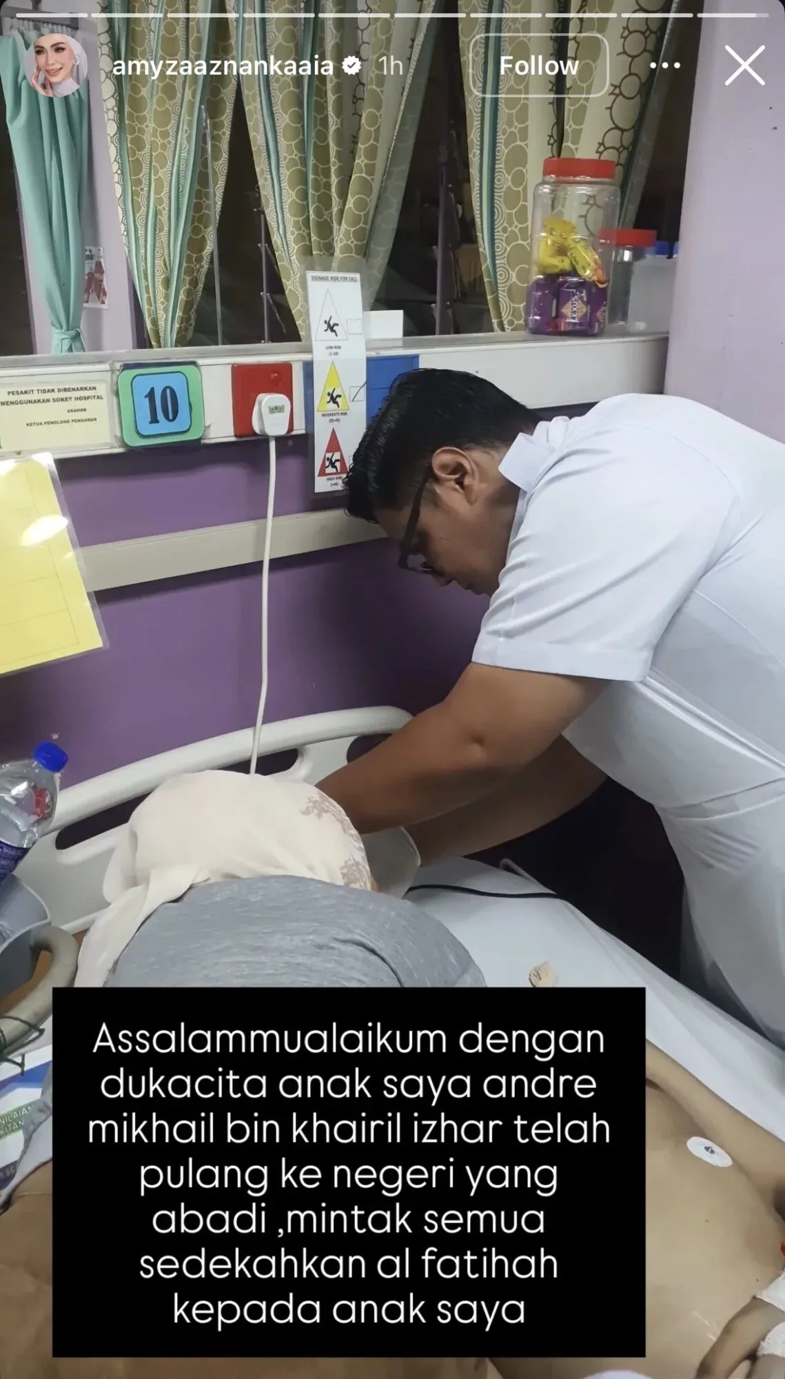 Anak Sulung Amyza Aznan Meninggal Dunia Selepas Setahun Bertarung Kanser Tahap Tiga