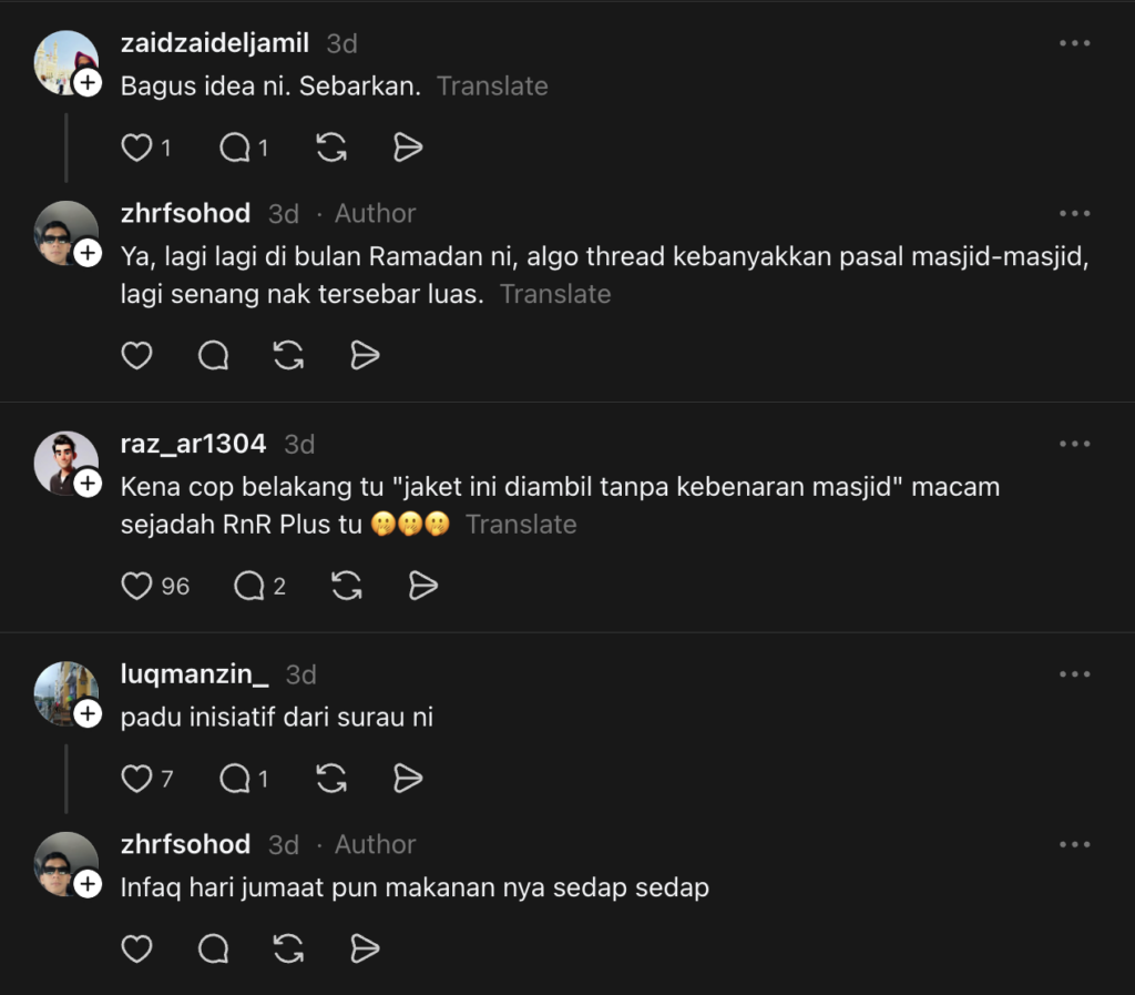 Masjid Sediakan ‘Jaket Solat’ Untuk Jemaah Berpakaian Kurang Sesuai, Raih Pujian Ramai