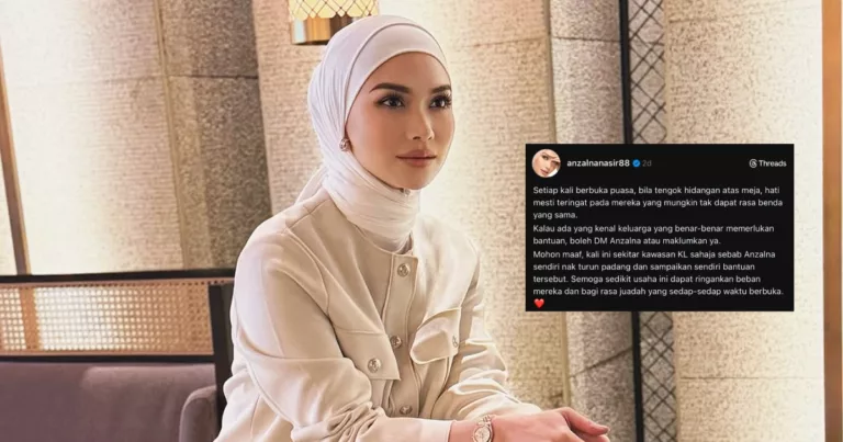 Rasa Tersentuh Setiap Kali Berbuka, Anzalna Nasir Mahu Turun Padang Bantu Keluarga Memerlukan Sekitar KL