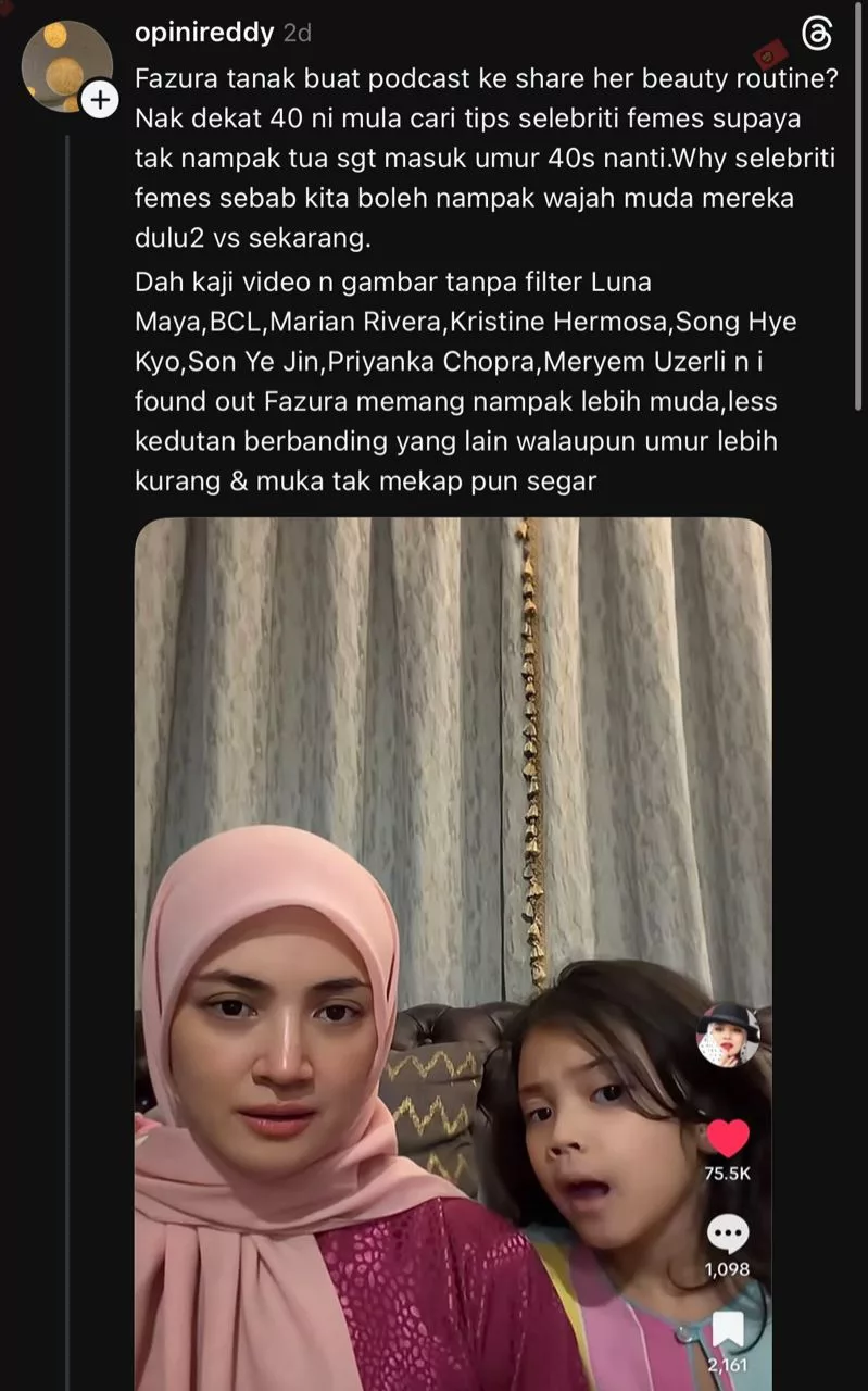 “Jangan Pernah Cakap Makin Tua Tapi…” Fazura Dedah ‘Self-Love’ & Fikiran Positif Sebagai Rahsia Kecantikan