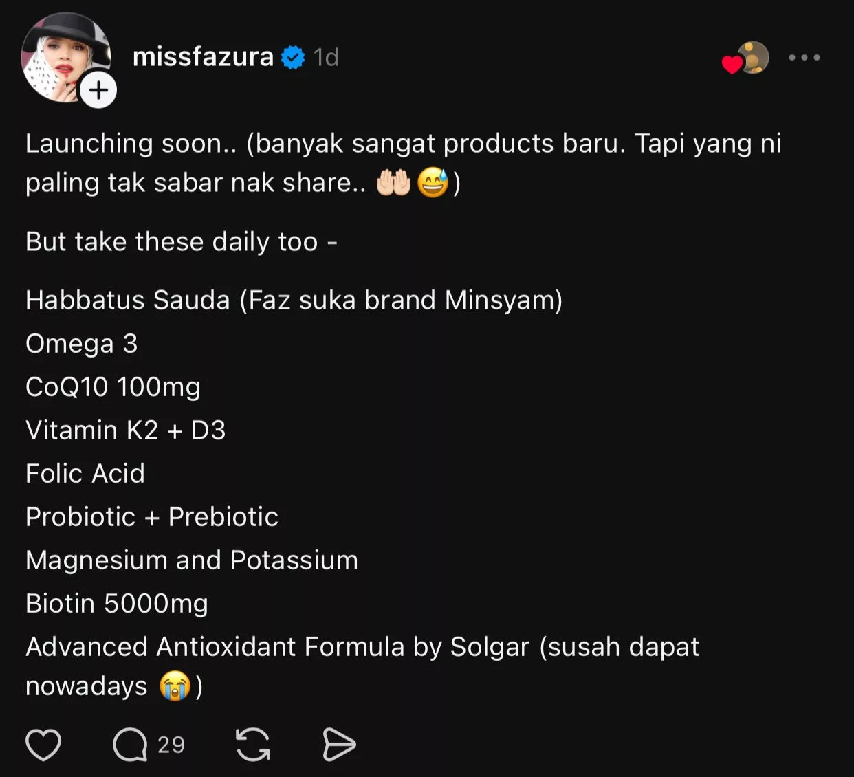 "Jangan Pernah Cakap Makin Tua Tapi..." Fazura Dedah ‘Self-Love’ & Fikiran Positif Sebagai Rahsia Kecantikan 11 “Jangan Pernah Cakap Makin Tua Tapi…” Fazura Dedah ‘Self-Love’ & Fikiran Positif Sebagai Rahsia Kecantikan