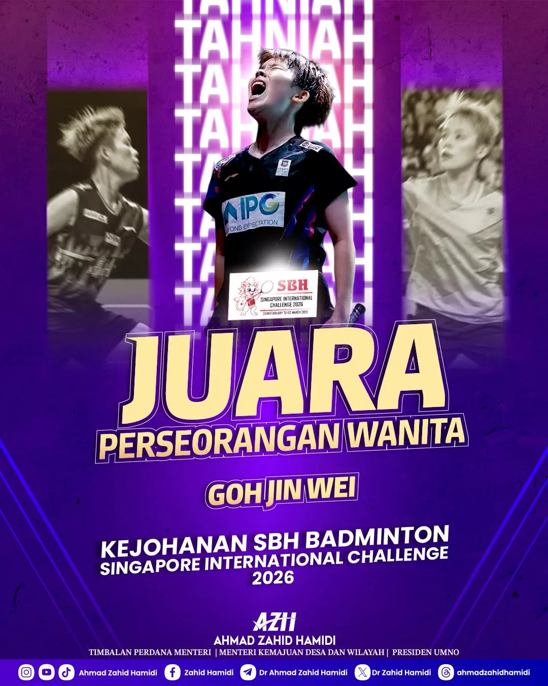 Goh Jin Wei Tamatkan Kemarau 8 Tahun! Raih Gelaran Juara Di Singapura 6 Goh Jin Wei Tamatkan Kemarau 8 Tahun! Raih Gelaran Juara Di Singapura