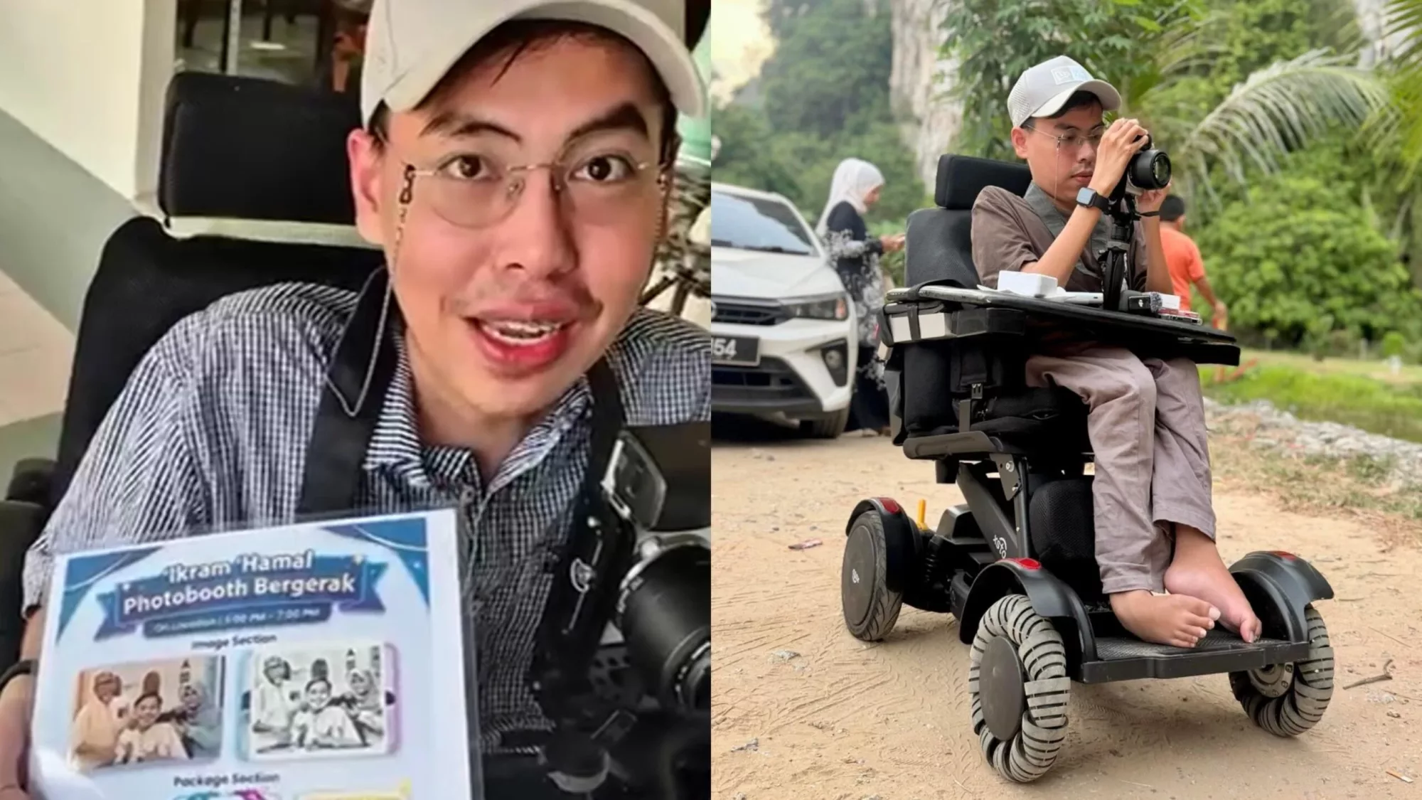 Gigih Cari Rezeki, Pemuda OKU Tawar Servis Photobooth & Suntingan AI Sentuh Hati Ramai