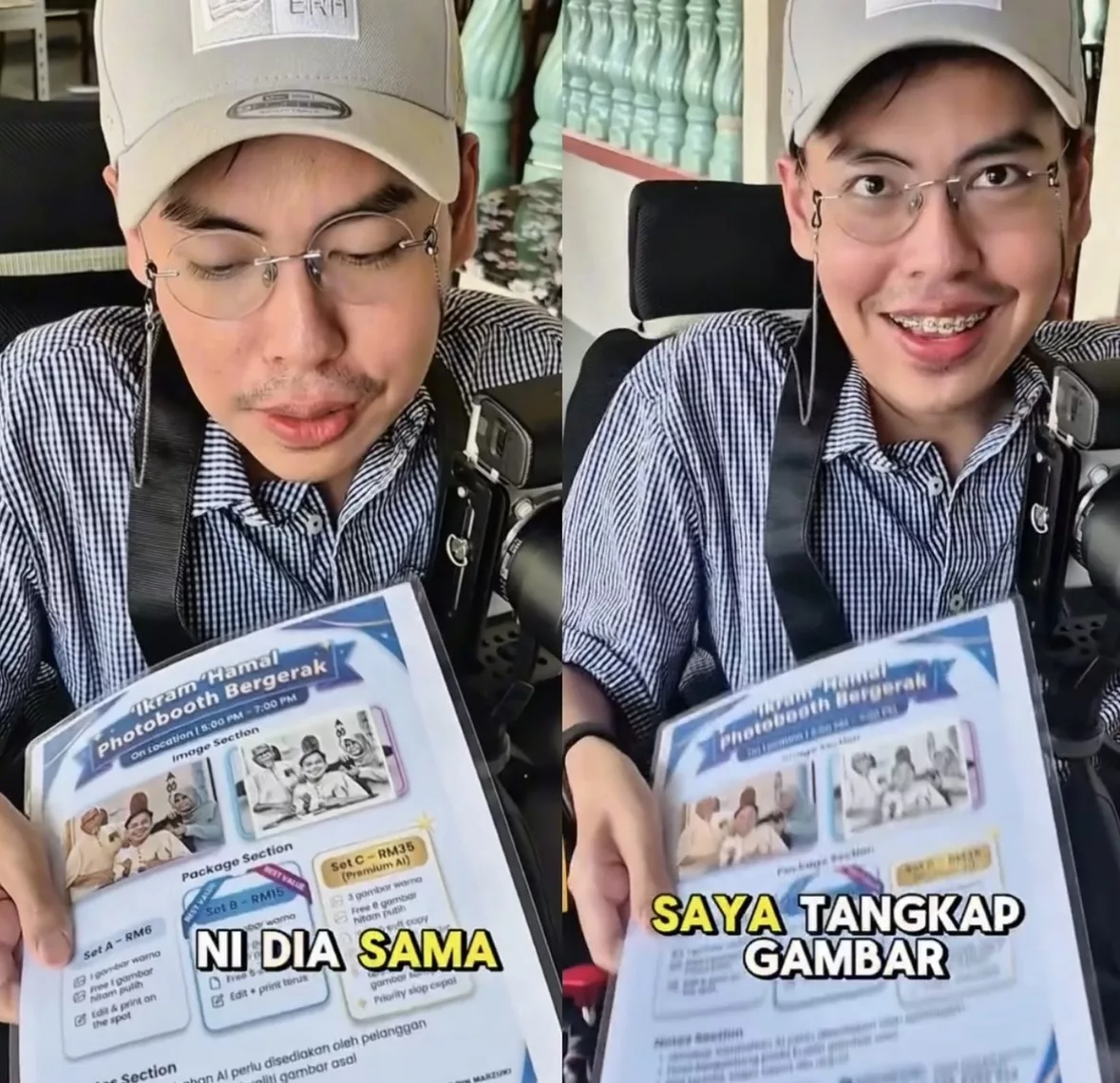 Gigih Cari Rezeki, Pemuda OKU Tawar Servis Photobooth & Suntingan AI Sentuh Hati Ramai