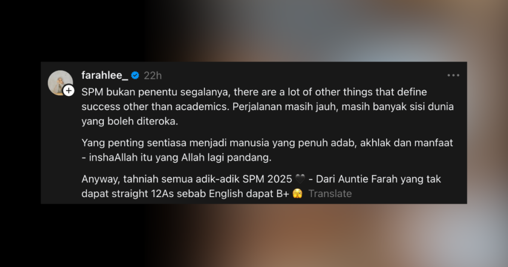 “SPM Bukan Penentu Segalanya”- Farah Lee Titip Pesanan Buat Lepasan SPM Terus Sambung Belajar 4 “SPM Bukan Penentu Segalanya”- Farah Lee Titip Pesanan Buat Lepasan SPM Terus Sambung Belajar
