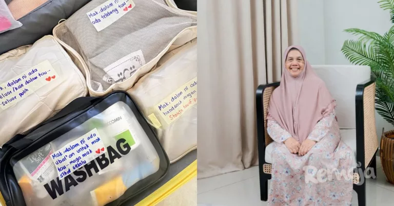 Nota Kecil Tapi Dalam Maknanya, Anak Lepaskan Ibu Umrah Dengan Pesanan Menyentuh Hati