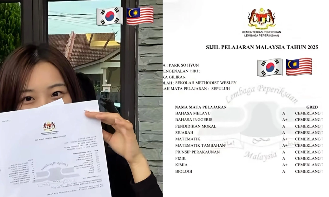 Dua Pelajar Korea Selatan Cemerlang SPM 2025! Raih ‘Straight A’ Termasuk Bahasa Melayu