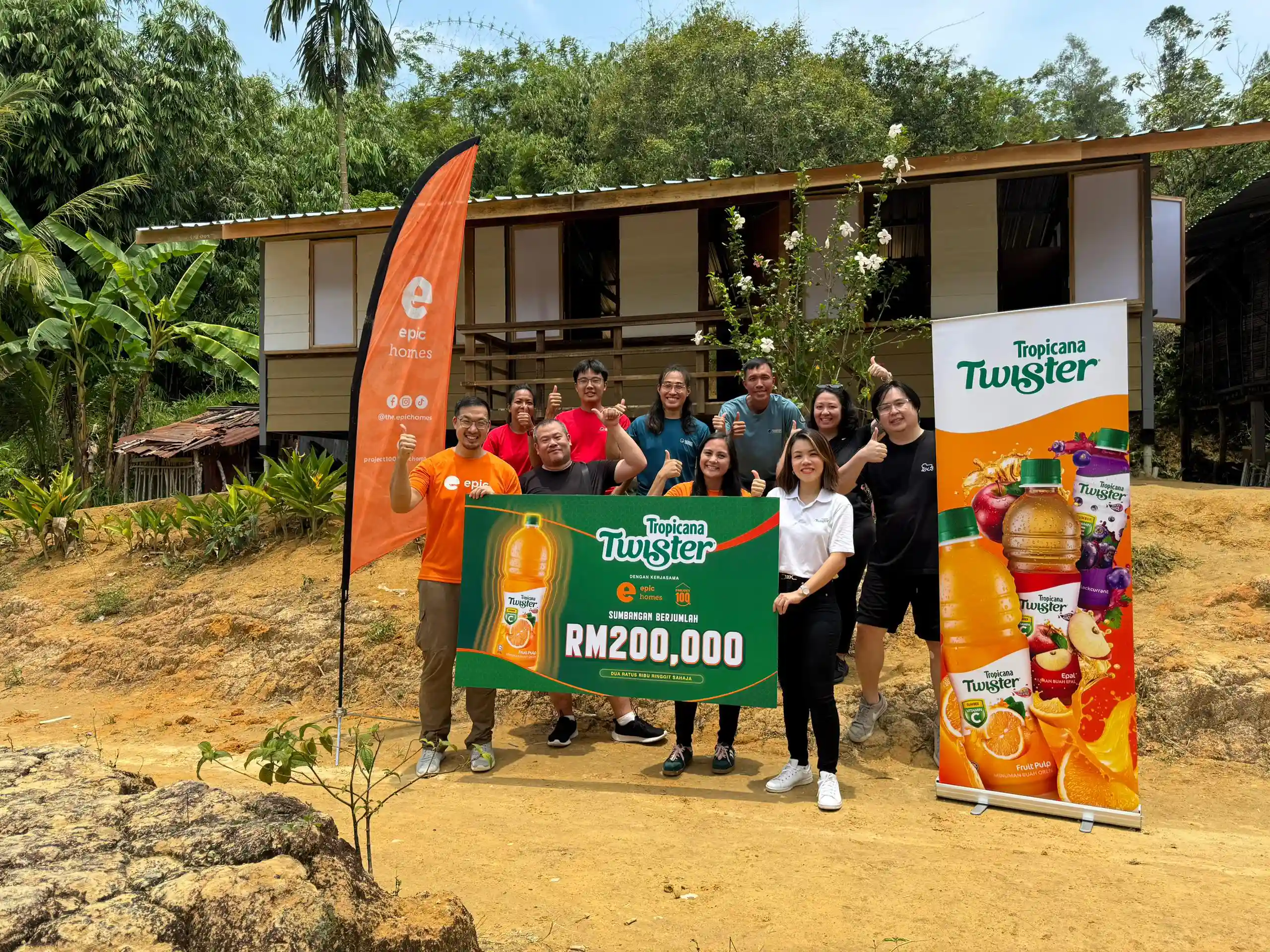 Tropicana Twister Gandakan Kebaikan, Bina 100 Rumah Bersama EPIC Homes Untuk Komuniti Orang Asli