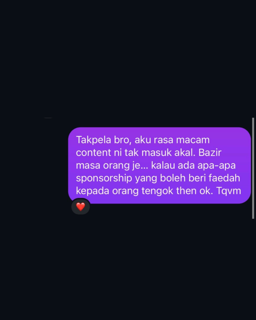 Johan Ghazali Sound Pihak Buat "Marketing Sampah", Tegas Tak Mahu Terlibat Dengan Content Tak Berfaedah 5 Johan Ghazali Sound Pihak Buat “Marketing Sampah”, Tegas Tak Mahu Terlibat Dengan Content Tak Berfaedah