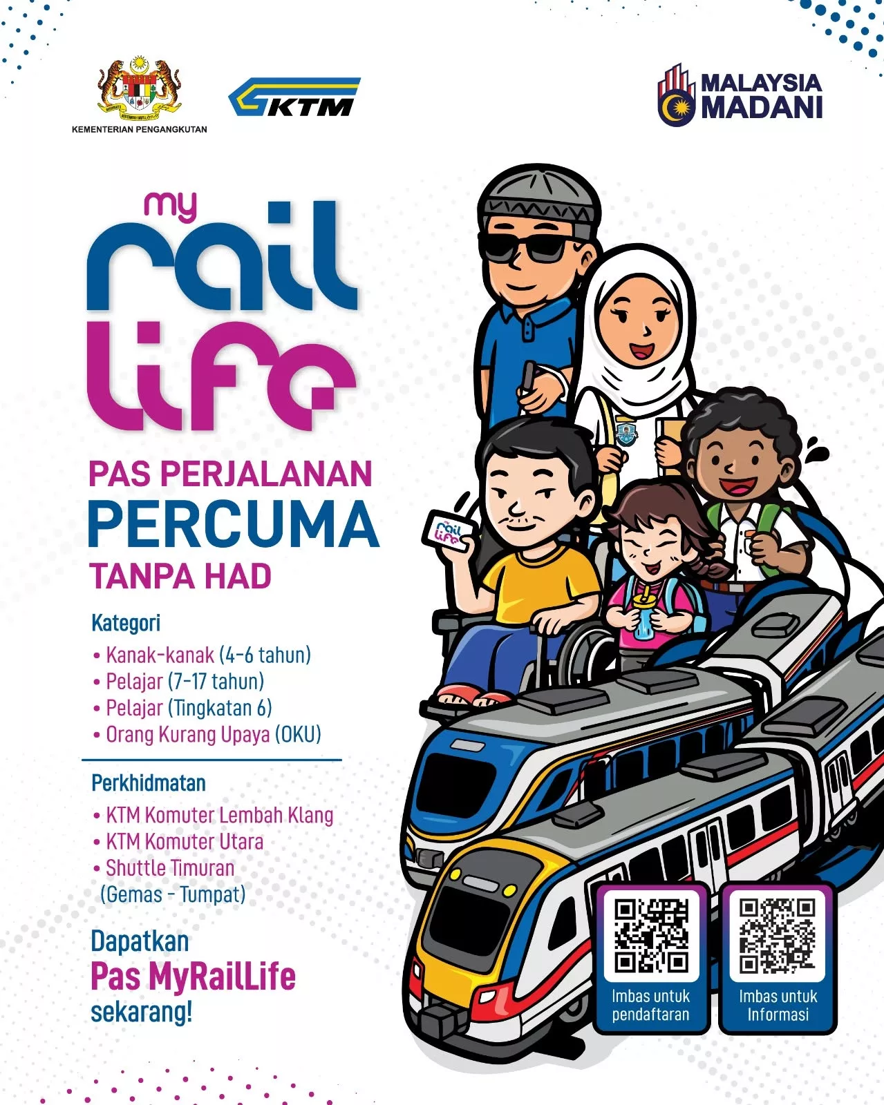 Ramai Tak Tahu! Anak Umur 6-17 Tahun Boleh Naik KTM Komuter Percuma, Ini Cara Mohon