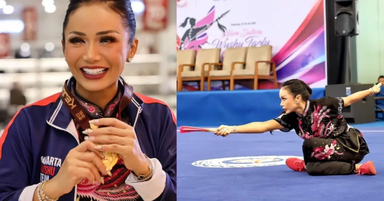 Kris Dayanti Tawan Gelanggang Wushu, Raih Pingat Emas Pada Usia 51 Tahun