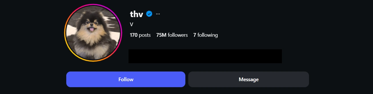 V BTS Pecah Rekod, Jadi Selebriti Lelaki Korea Pertama Capai 75 Juta Pengikut Di Instagram 4 V BTS Pecah Rekod, Jadi Selebriti Lelaki Korea Pertama Capai 75 Juta Pengikut Di Instagram