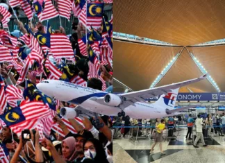 Raptai Lintasan Udara Hari Kebangsaan, Penerbangan Di KLIA Dihentikan Sementara