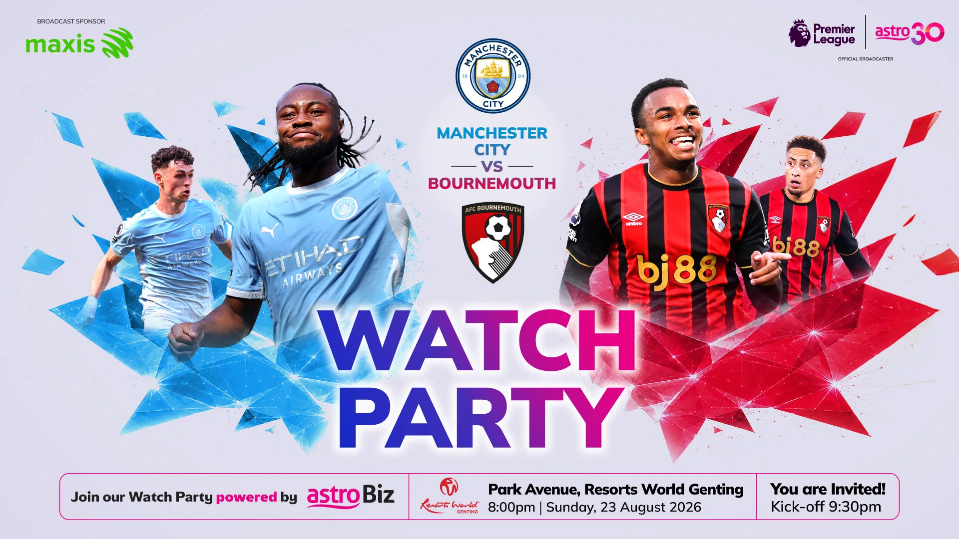 Dua Perlawanan Pembukaan Musim Liga Perdana Di Astro BizOne Watch Party Beri ‘Feel’ Lain Di Genting Highlands