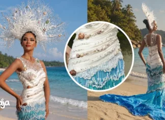 Taanusiya Chetty Memukau di Miss World 2026, Gaun “The Pearl of Borneo” Julang Keindahan Laut & Mutiara