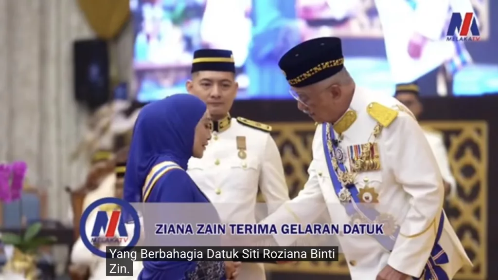 Ziana Zain Kini Bergelar Datuk, Terima Darjah Pangkuan Seri Melaka