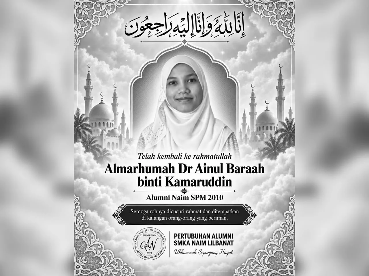 Menabur Bakti Jauh Dari Tanah Kelahiran, Dr. Ainul Baraah Gugur Ketika Menabur Khidmat Buat Masyarakat Pedalaman