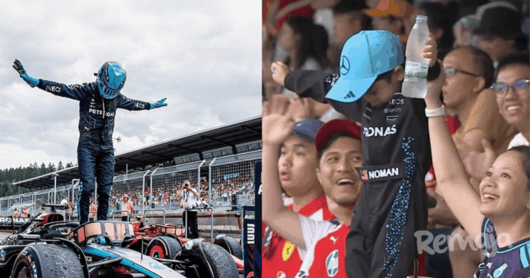 Baru 6 Tahun, Adik Noman Curi Tumpuan Dunia Di F1 Sepang Gara-Gara ‘T-Pose’ George Russell