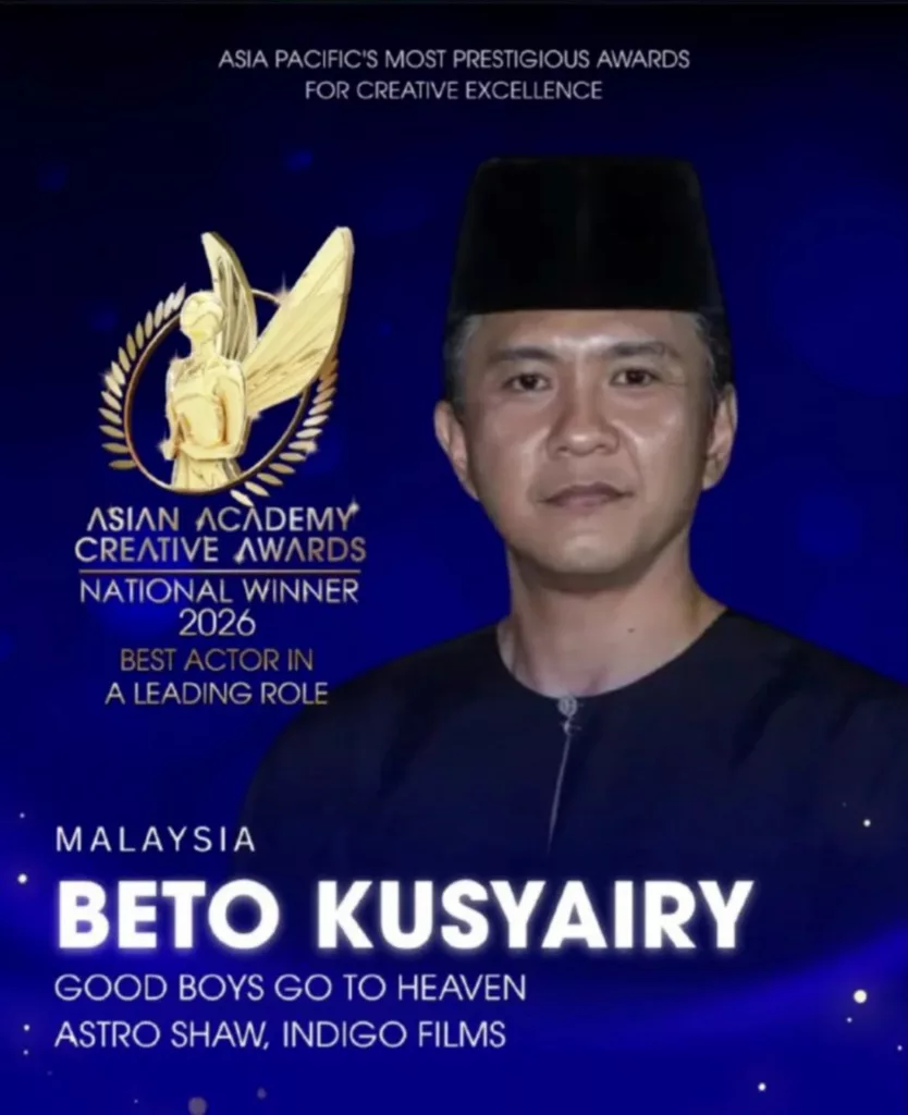 Beto Kusyairy Dinobat Pelakon Lelaki Terbaik AACA 2026, Bakal Wakili Malaysia Ke Peringkat Asia 2 Beto Kusyairy Dinobat Pelakon Lelaki Terbaik AACA 2026, Bakal Wakili Malaysia Ke Peringkat Asia