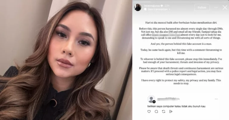Intan Najuwa Sedia Ambil Tindakan Undang-Undang, Dakwa Diugut Bunuh Individu Di Sebalik Akaun Palsu