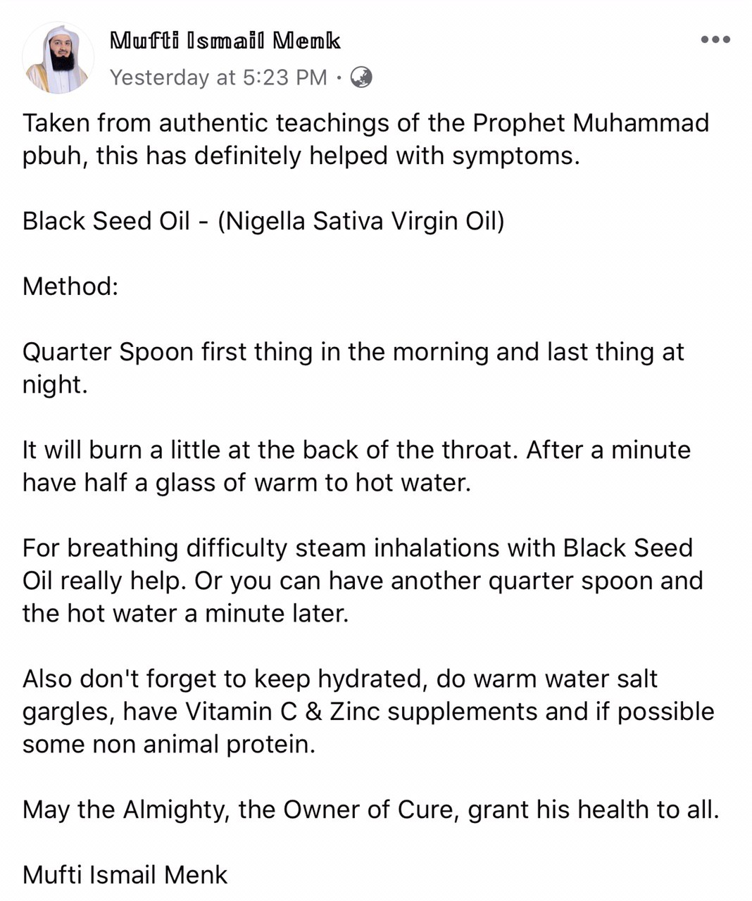 3 Cara Sunnah Nabi Yang Boleh Cegah Jangkitan Virus 